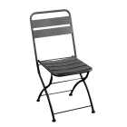 Sedia Pieghevole da Giardino Realizzata Interamente in Metallo - Nastro Viadurini