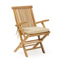 Sedia Pieghevole Outdoor in Teak con Braccioli – Yggdrasil