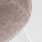 Sedia Poltroncina in Acciaio Bianco o Nero ed Ecopelle Vintage - Gongo Viadurini