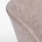 Sedia Poltroncina in Acciaio Bianco o Nero ed Ecopelle Vintage - Gongo Viadurini