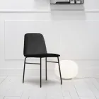 Sedia Pregiata in Tessuto con Base in Metallo Made in Italy, 2 Pezzi - Molde Viadurini