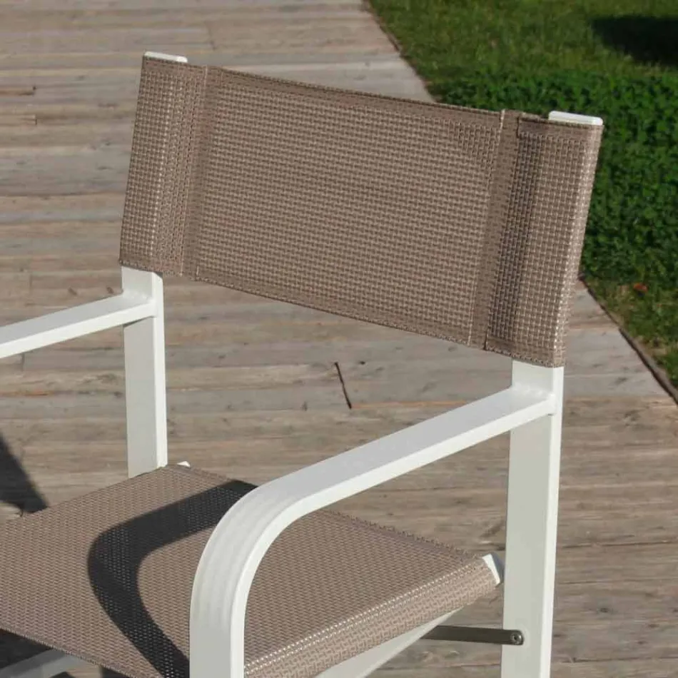 Sedia Regista da Esterno Pieghevole in Tela Made in Italy, 2 Pezzi - Susy Viadurini