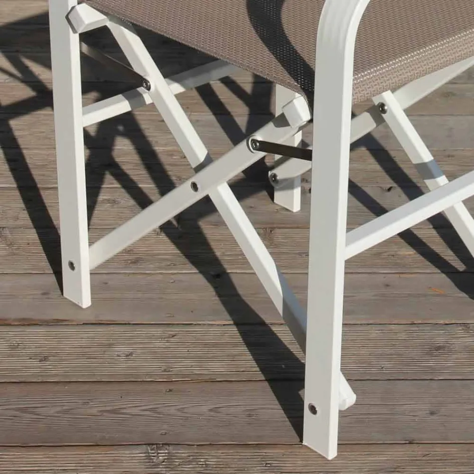 Sedia Regista da Esterno Pieghevole in Tela Made in Italy, 2 Pezzi - Susy Viadurini