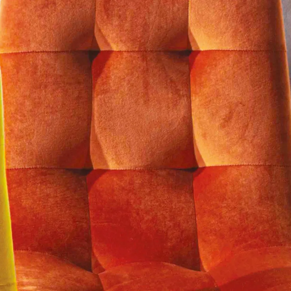 Sedia Rivestita in Velluto Antimacchia per Sala da Pranzo, 4 Pezzi - Kylie Viadurini