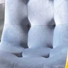 Sedia Rivestita in Velluto Antimacchia per Sala da Pranzo, 4 Pezzi - Kylie Viadurini