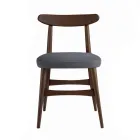 Sedia Sala da Pranzo Imbottita in Legno Massello Made in Italy - Salicornia Viadurini