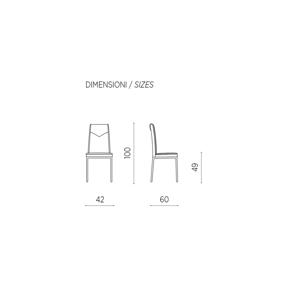 Sedia Sala da Pranzo in Ecopelle Martellata Imbottita 2 Pezzi - Robocop Viadurini