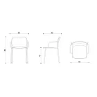 Sedia Sala da Pranzo in Legno e Metallo Made in Italy 2 Pezzi - Saffia Viadurini