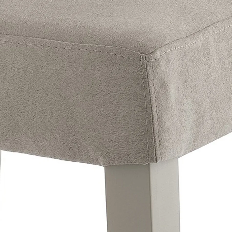 Sedia Sala da Pranzo in Microfibra e Legno Made in Italy 2 Pezzi - Simonella Viadurini