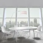 Sedia Sala da Pranzo in Pelle, Polipropilene e Metallo 2 Pezzi - Renella Viadurini