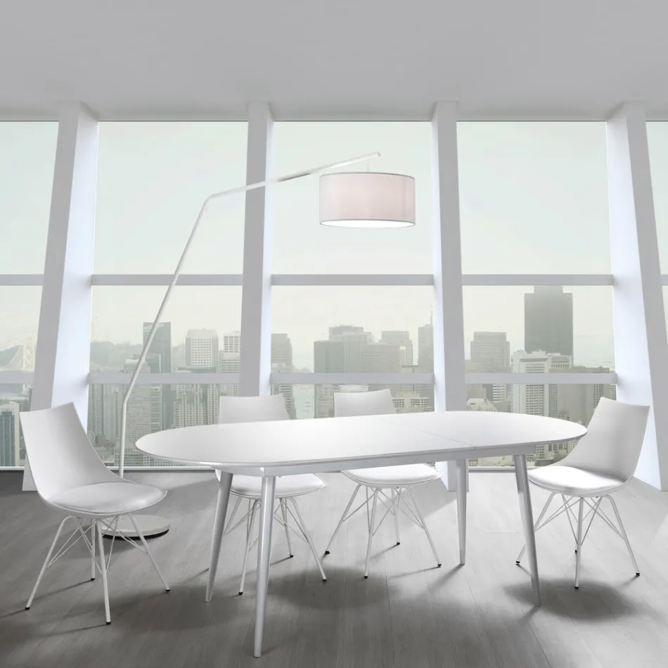 Sedia Sala da Pranzo in Pelle, Polipropilene e Metallo 2 Pezzi - Renella Viadurini