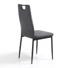 Sedia Sala da Pranzo in Pelle Sintetica Invecchiata 4 Pezzi - Cassandra Viadurini