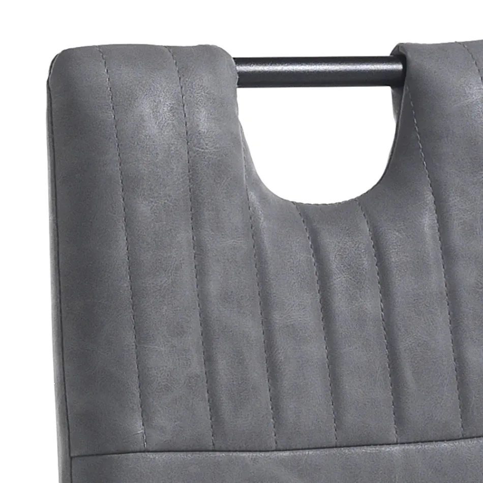 Sedia Sala da Pranzo in Pelle Sintetica Invecchiata 4 Pezzi - Cassandra Viadurini