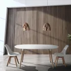 Sedia Sala da Pranzo in Polipropilene e Pelle Sintetica 4 Pezzi - Chira Viadurini