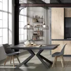 Sedia Sala da Pranzo in Polipropilene e Pelle Sintetica 4 Pezzi - Chira Viadurini