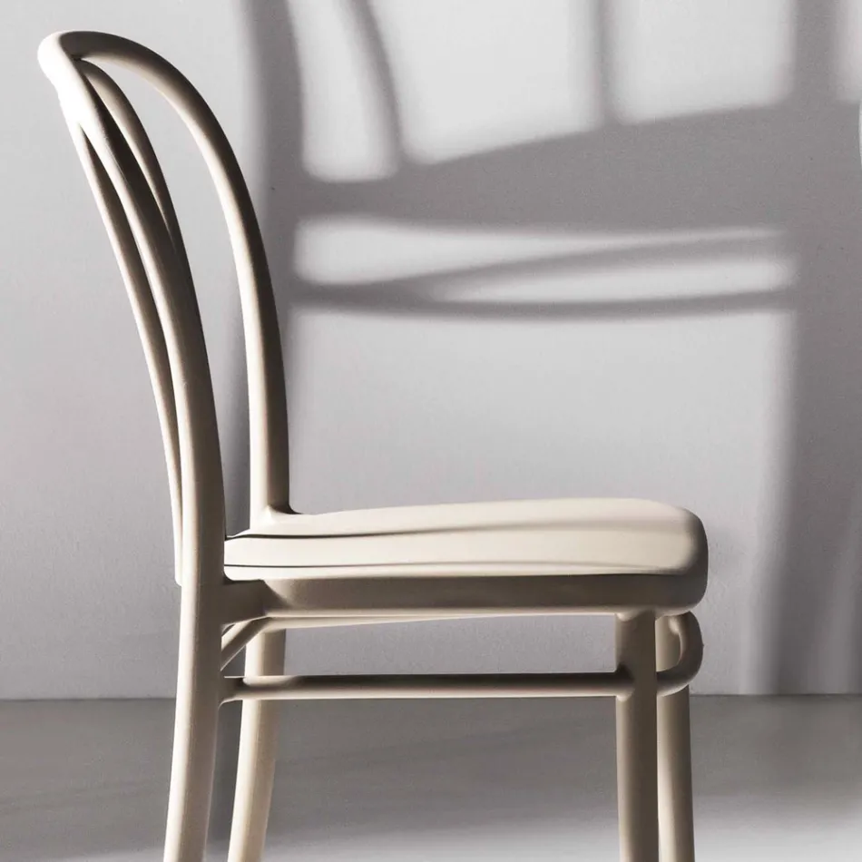 Sedia Sala da Pranzo in Polipropilene Impilabile Fino a 10 Unità, 4 Pezzi - Gaya Viadurini