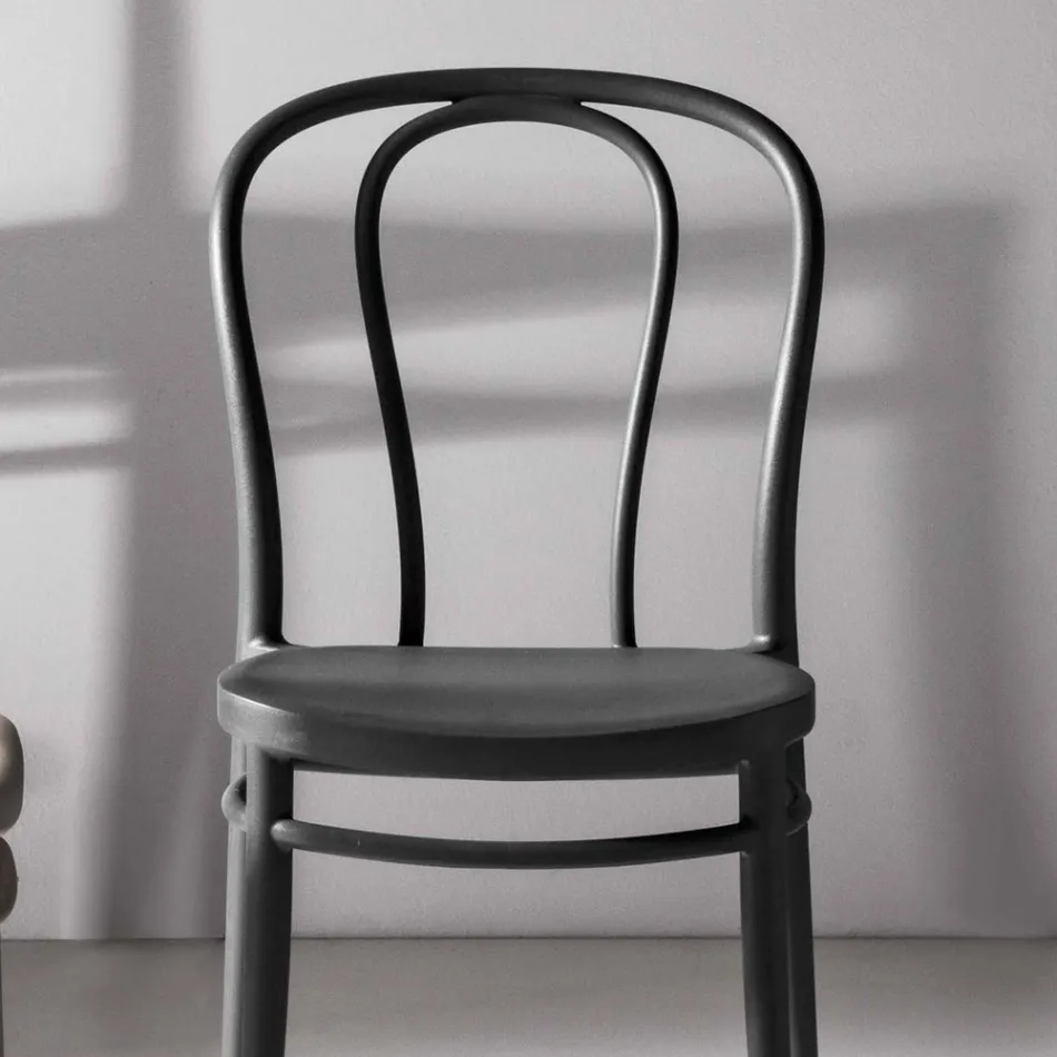 Sedia Sala da Pranzo in Polipropilene Impilabile Fino a 10 Unità, 4 Pezzi - Gaya Viadurini