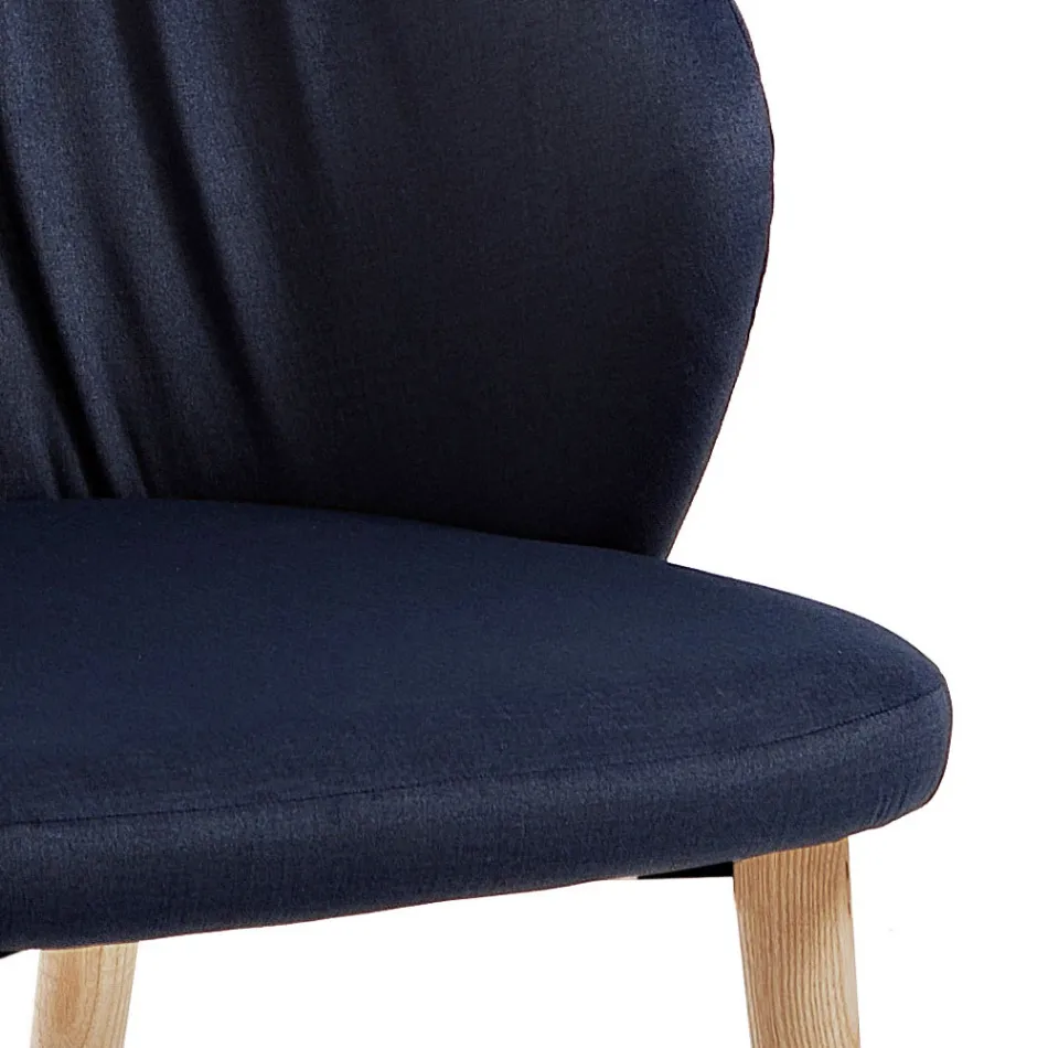 Sedia Sala da Pranzo in Tessuto Design Moderno Elegante - Reginaldo Viadurini