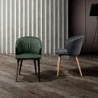 Sedia Sala da Pranzo in Tessuto Design Moderno Elegante - Reginaldo Viadurini