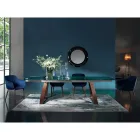 Sedia Sala da Pranzo in Tessuto e Legno Made in Italy 4 Pezzi - Bardella Viadurini