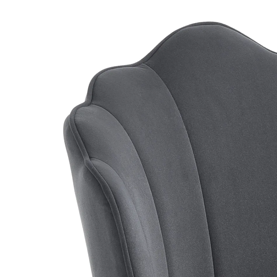 Sedia Sala da Pranzo in Tessuto e Metallo Finitura Oro 4 Pezzi - Raffinata Viadurini