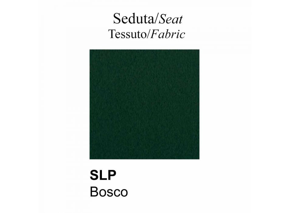 Sedia Sala da Pranzo in Tessuto e Metallo Made in Italy, 2 Pezzi - Connubia Cozy Viadurini