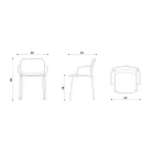 Sedia Sala da Pranzo in Tessuto e Metallo Made in Italy 2 Pezzi - Sangria Viadurini