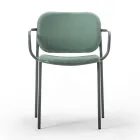 Sedia Sala da Pranzo in Tessuto e Metallo Made in Italy 2 Pezzi - Sangria Viadurini