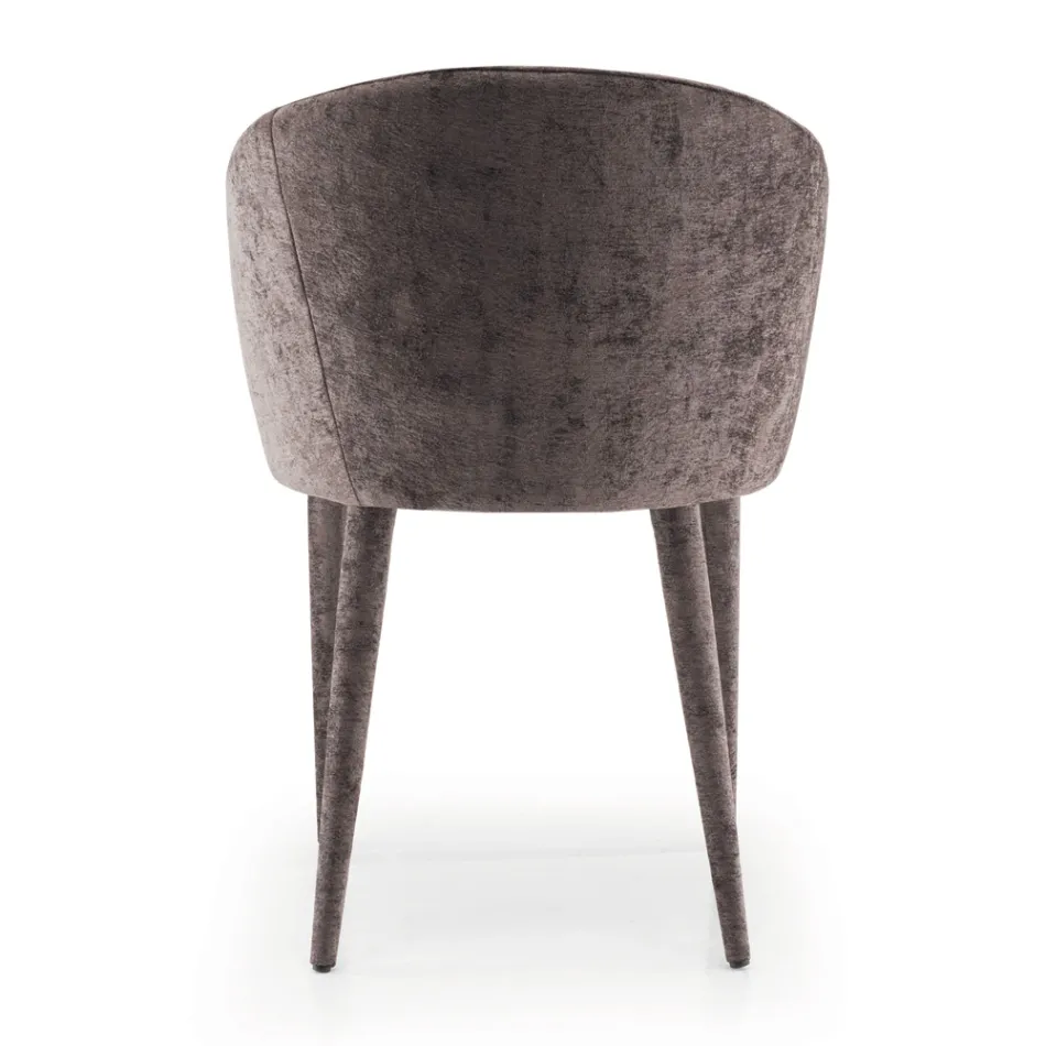 Sedia Sala da Pranzo Rivestita in Tessuto Made in Italy 4 Pezzi - Tagata Viadurini