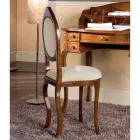 Sedia Stile Classico in Legno di Noce Imbottita Made in Italy - Elegant Viadurini
