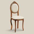Sedia Stile Classico in Legno di Noce Imbottita Made in Italy - Elegant