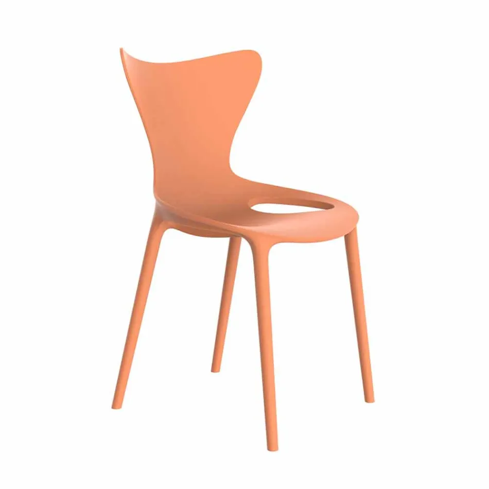 Sedie da Giardino di Design Impilabile in Polipropilene 4 Pezzi - Love by Vondom Viadurini