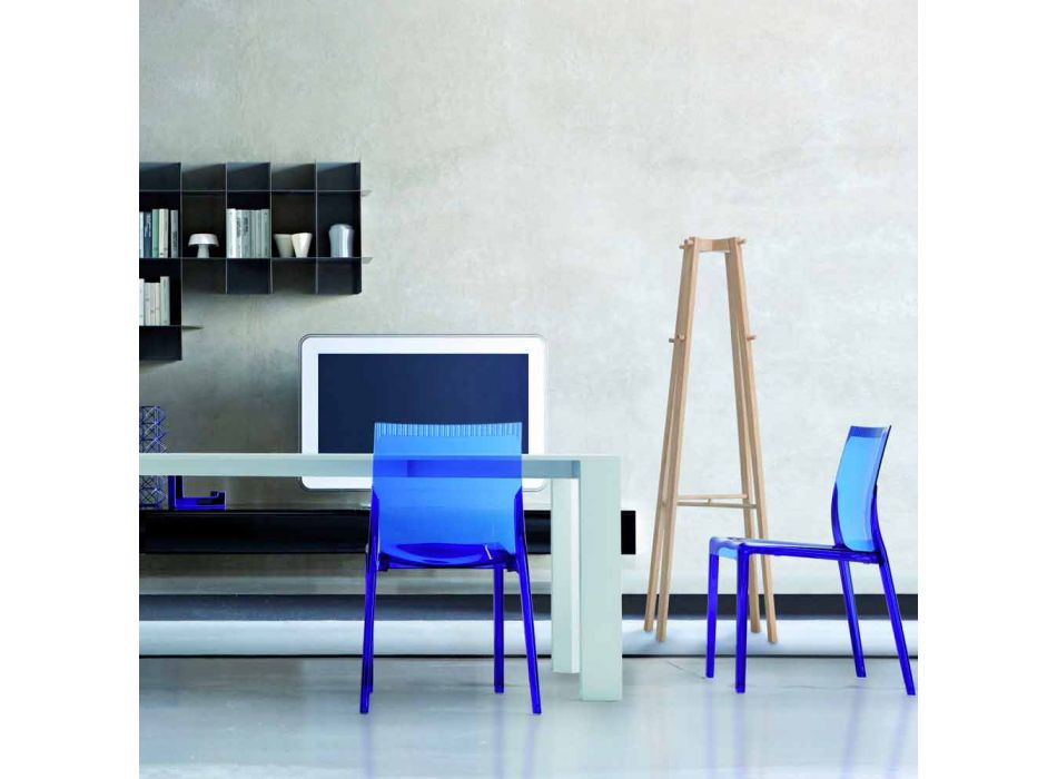 Sedie Sala da Pranzo Moderne in Policarbonato Colorate 4 Pezzi di Design - Radon Viadurini