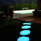 Segnapassi da Giardino a Forma di Sasso Fluo Made in Italy 4 Pezzi - Sasso Viadurini