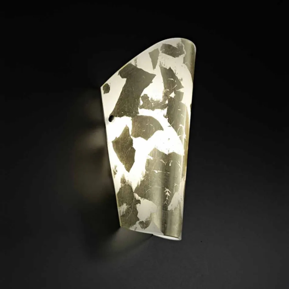 Selene Bloom applique in vetro fatta a mano in Italia 12x11 H28cm  Viadurini