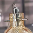 Selene Bossa Nova lampada da tavolo Ø10 H 26cm in vetro soffiato ambra Viadurini