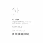 Selene Bossa Nova lampada da tavolo Ø11 H16cm, vetro soffiato ametista Viadurini