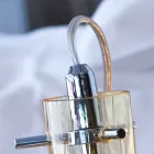 Selene Bossa Nova lampada da tavolo Ø15 H 21cm in vetro soffiato ambra Viadurini