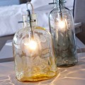 Selene Bossa Nova lampada da tavolo Ø15 H 21cm in vetro soffiato ambra