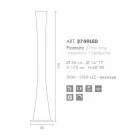 Selene Clessidra lampada da terra in vetro soffiato Ø36 H175cm  Viadurini