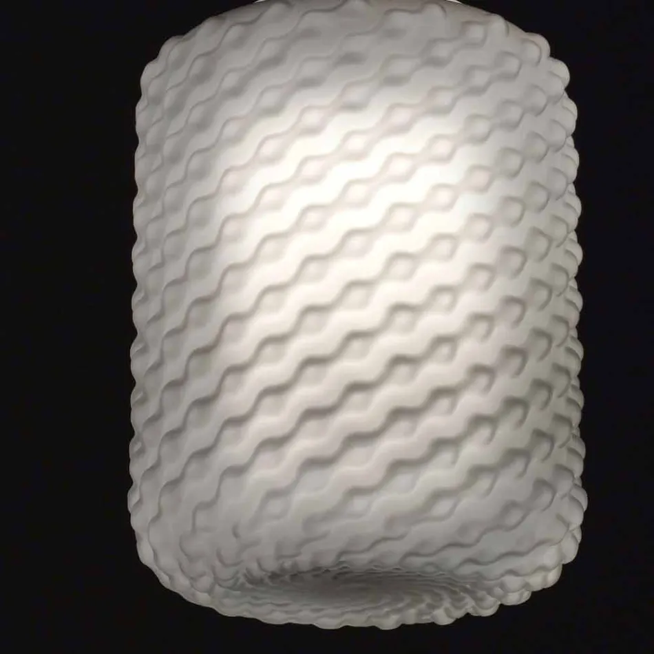 Selene Domino lampada a sospensione in vetro soffiato Ø21 H 27/140 cm Viadurini