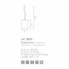 Selene Domino lampada a sospensione in vetro soffiato Ø21 H 27/140 cm Viadurini