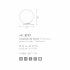 Selene Domino lampada da tavolo bianca in vetro soffiato Ø27 H 30cm  Viadurini