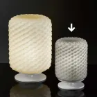 Selene Domino lampada da tavolo Ø15 H22cm,vetro soffiato fatta a mano  Viadurini