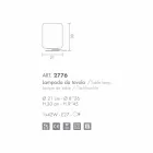 Selene Domino lampada da tavolo Ø21 H30cm,vetro soffiato made in Italy Viadurini