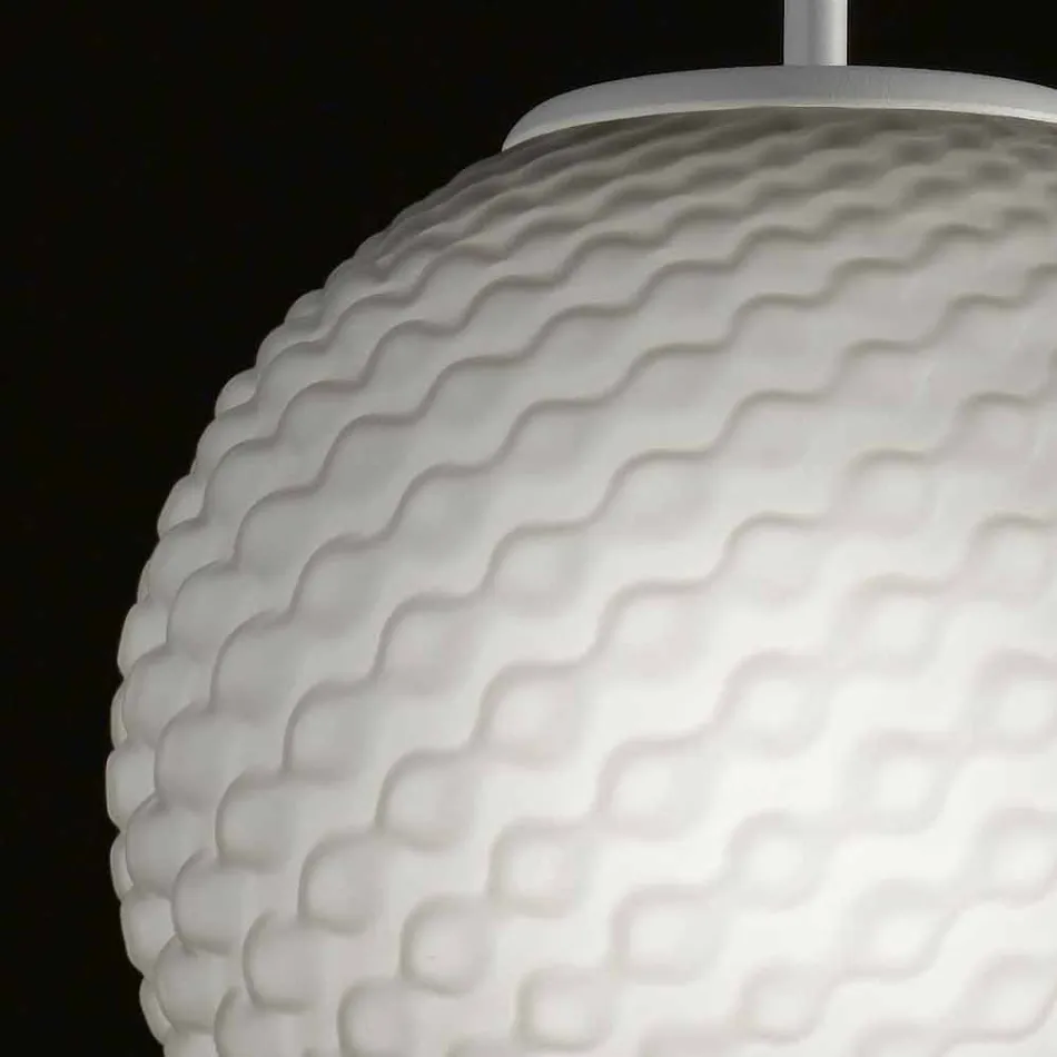 Selene Domino lampadario in vetro soffiato fatto a mano Ø27 H 27/140cm Viadurini