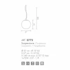 Selene Domino lampadario in vetro soffiato fatto a mano Ø27 H 27/140cm Viadurini