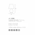 Selene Forever lampada da tavolo in vetro soffiato bianco Ø34 H 55cm  Viadurini