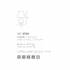 Selene Forever lumetto Ø24 H41cm, vetro soffiato bianco made in Italy Viadurini