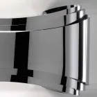 Selene Ionica lampada a muro made in Italy,30x10 H16cm,vetro e acciaio Viadurini